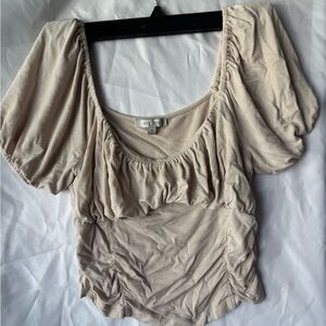 Women's Cream Puff Sleeve Top